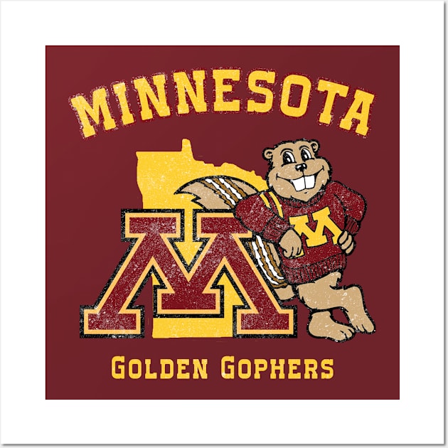 Vintage minnesota gophers mascott for fans Wall Art by Claessens_art